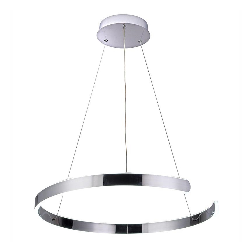 LED ljusreglerad ljuskrona på textilsladd LED/70W/230V 3000-6500K diameter 60 cm + fjärrkontroll