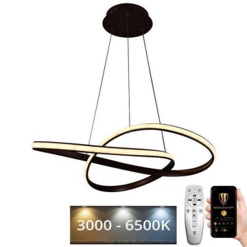 LED ljusreglerad ljuskrona på textilsladd LED/70W/230V 3000-6500K + fjärrkontroll