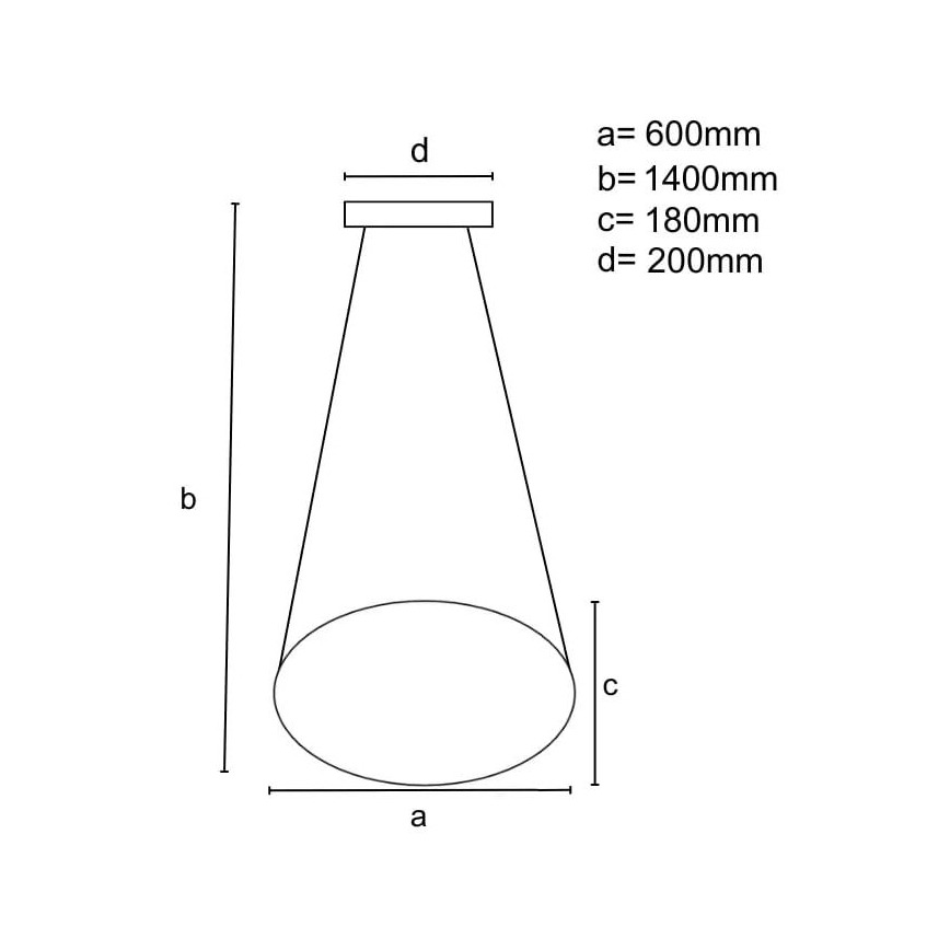 LED ljusreglerad ljuskrona på textilsladd LED/70W/230V 3000-6500K + fjärrkontroll