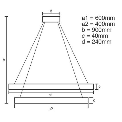 LED ljusreglerad ljuskrona på textilsladd LED/70W/230V 3000-6500K + fjärrkontroll