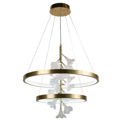 LED ljusreglerad ljuskrona på textilsladd LED/70W/230V 3000-6500K + fjärrkontroll
