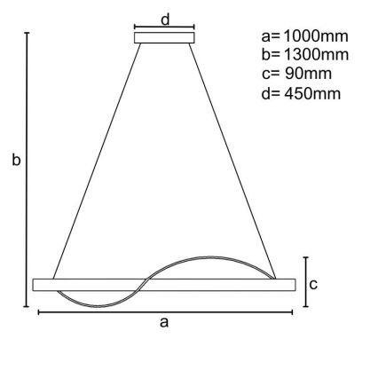 LED ljusreglerad ljuskrona på textilsladd LED/70W/230V 3000-6500K + fjärrkontroll