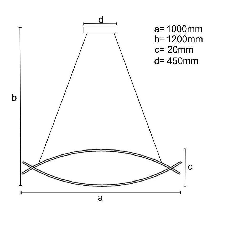 LED ljusreglerad ljuskrona på textilsladd LED/70W/230V 3000-6500K + fjärrkontroll