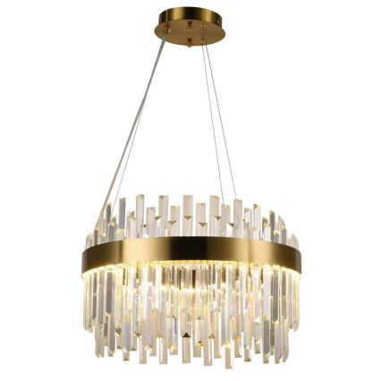 LED Ljusreglerad kristall ljuskrona på snöre LED/70W/230V 3000-6500K guld + fjärrkontroll