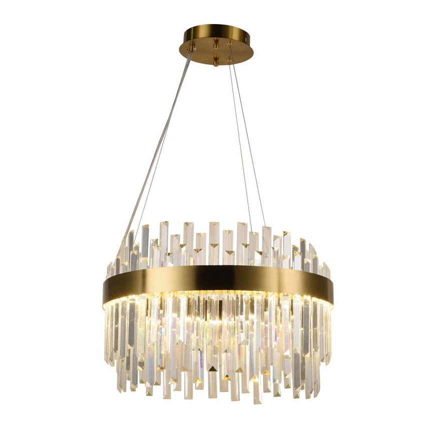 LED Ljusreglerad kristall ljuskrona på snöre LED/70W/230V 3000-6500K guld + fjärrkontroll