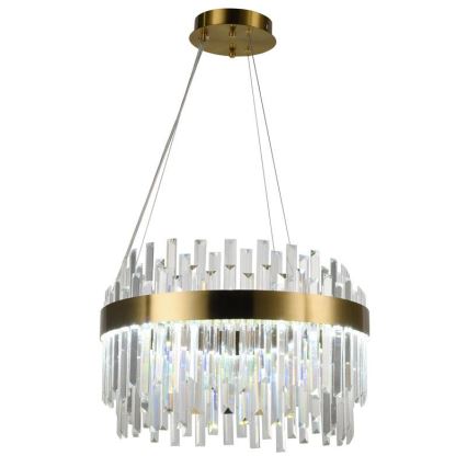 LED Ljusreglerad kristall ljuskrona på snöre LED/70W/230V 3000-6500K guld + fjärrkontroll