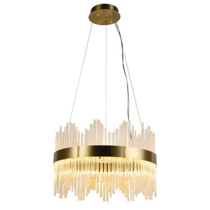 LED Ljusreglerad kristall ljuskrona på snöre LED/70W/230V 3000-6500K guld + fjärrkontroll