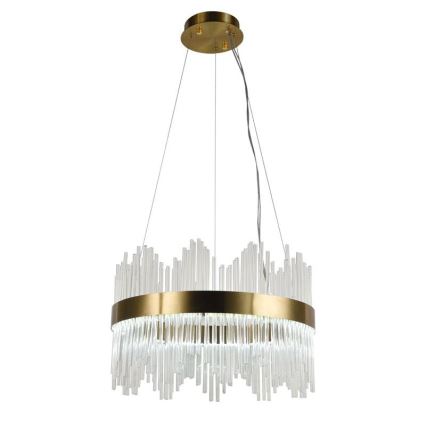 LED Ljusreglerad kristall ljuskrona på snöre LED/70W/230V 3000-6500K guld + fjärrkontroll
