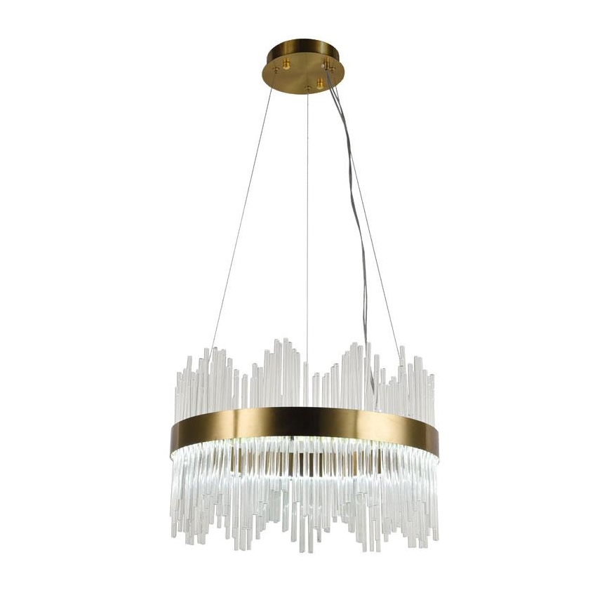 LED Ljusreglerad kristall ljuskrona på snöre LED/70W/230V 3000-6500K guld + fjärrkontroll