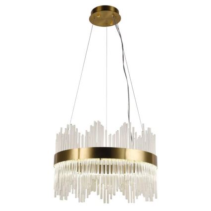 LED Ljusreglerad kristall ljuskrona på snöre LED/70W/230V 3000-6500K guld + fjärrkontroll