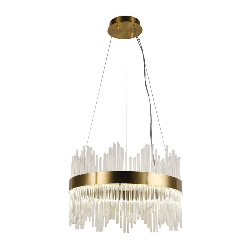 LED Ljusreglerad kristall ljuskrona på snöre LED/70W/230V 3000-6500K guld + fjärrkontroll