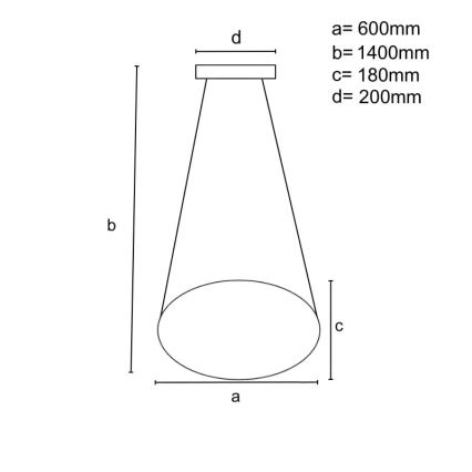 LED ljusreglerad ljuskrona på textilsladd LED/70W/230V 3000-6500K diameter 60 cm skinande krom + fjärrkontroll