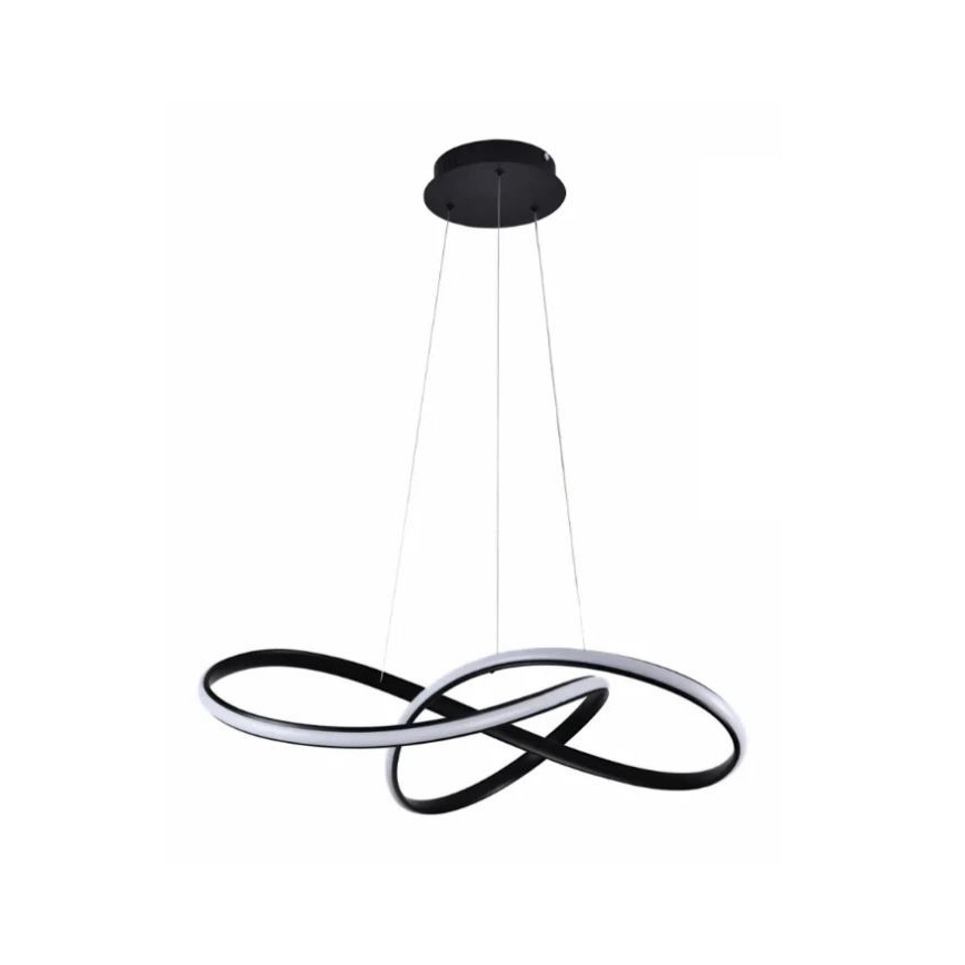 LED ljusreglerad ljuskrona på textilsladd LED/70W/230V 3000-6500K svart + fjärrkontroll