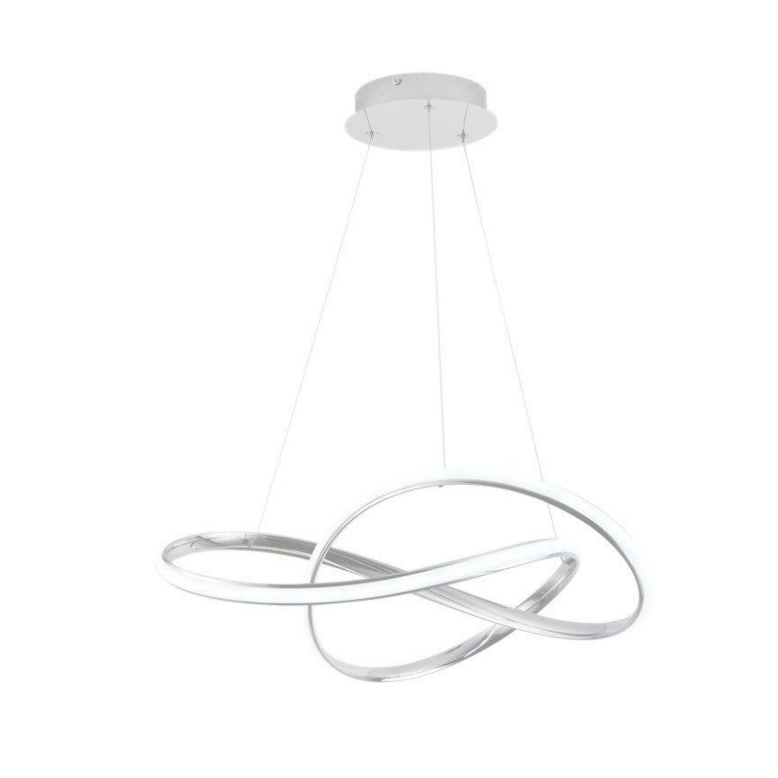 LED ljusreglerad ljuskrona på textilsladd LED/70W/230V 3000-6500K vit + fjärrkontroll
