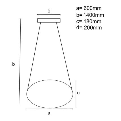 LED ljusreglerad ljuskrona på textilsladd LED/70W/230V 3000-6500K vit + fjärrkontroll