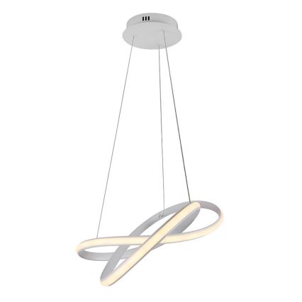 LED ljusreglerad ljuskrona på textilsladd LED/70W/230V 3000-6500K vit + fjärrkontroll