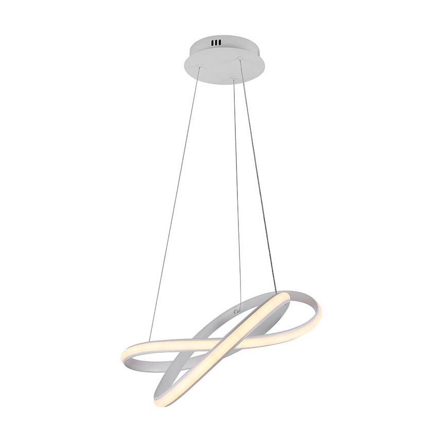 LED ljusreglerad ljuskrona på textilsladd LED/70W/230V 3000-6500K vit + fjärrkontroll