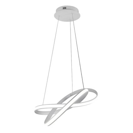 LED ljusreglerad ljuskrona på textilsladd LED/70W/230V 3000-6500K vit + fjärrkontroll