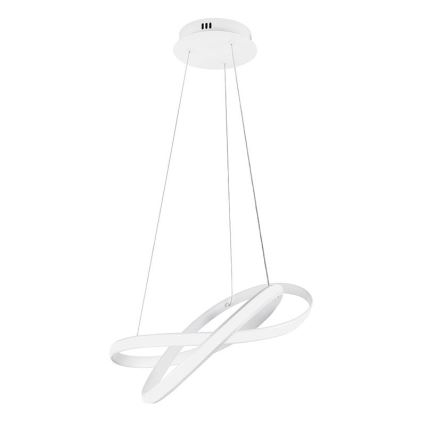 LED ljusreglerad ljuskrona på textilsladd LED/70W/230V 3000-6500K vit + fjärrkontroll