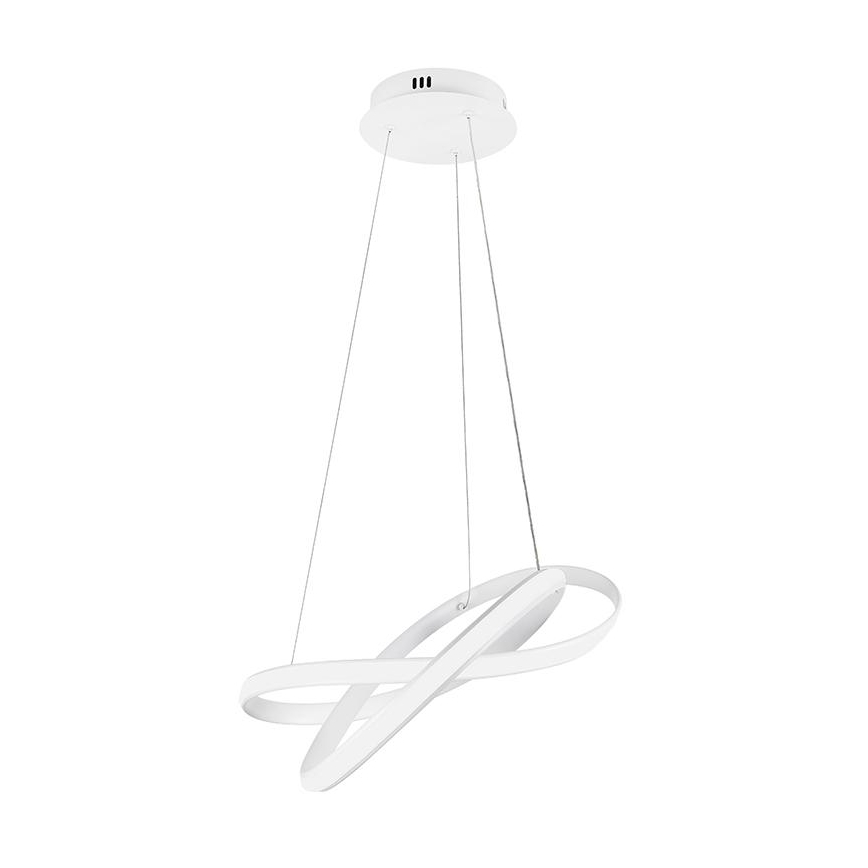 LED ljusreglerad ljuskrona på textilsladd LED/70W/230V 3000-6500K vit + fjärrkontroll