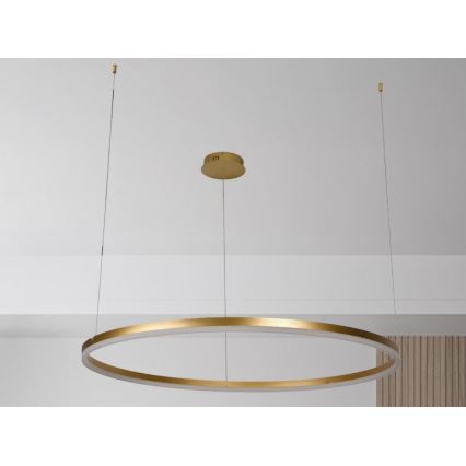 LED ljusreglerad ljuskrona på textilsladd LED/72W/230V 3000-6500K + fjärrkontroll
