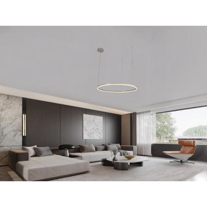 LED ljusreglerad ljuskrona på textilsladd LED/72W/230V 3000-6500K + fjärrkontroll
