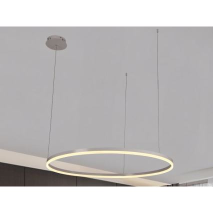 LED ljusreglerad ljuskrona på textilsladd LED/72W/230V 3000-6500K + fjärrkontroll