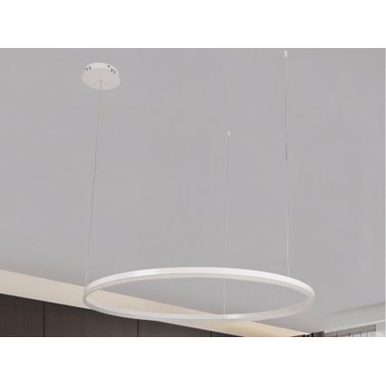 LED ljusreglerad ljuskrona på textilsladd LED/72W/230V 3000-6500K + fjärrkontroll