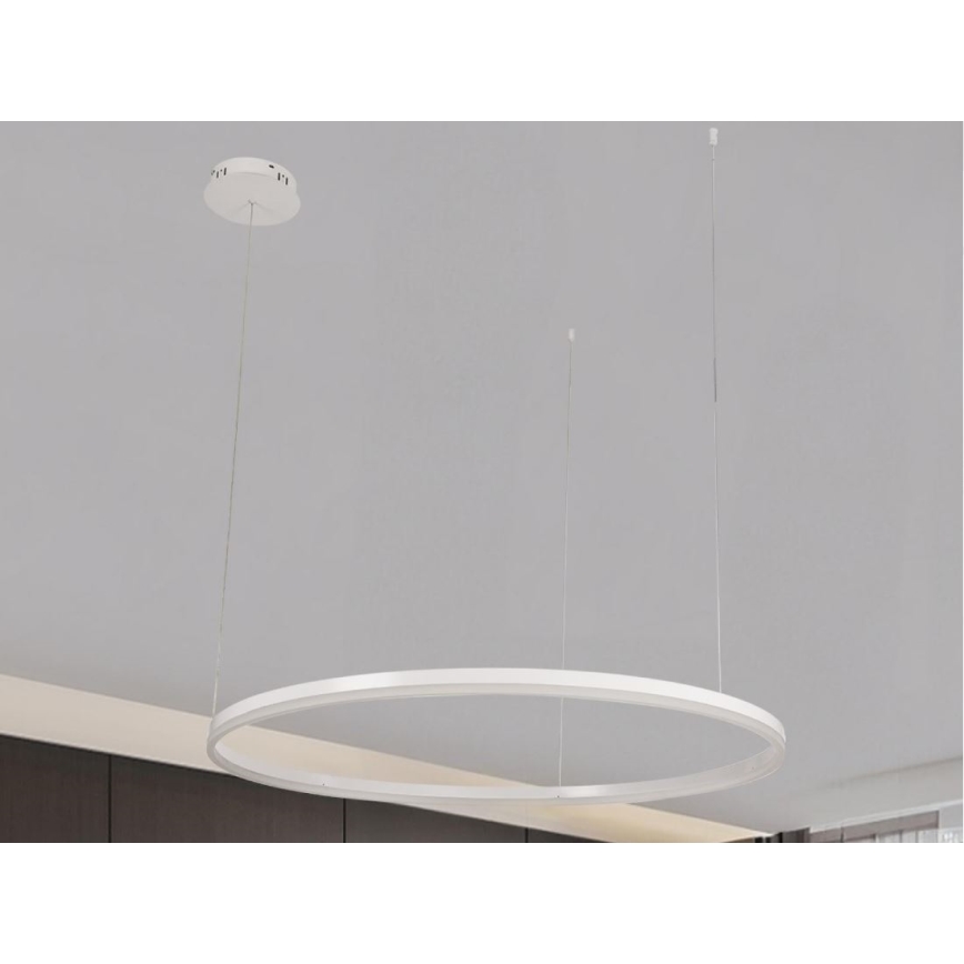 LED ljusreglerad ljuskrona på textilsladd LED/72W/230V 3000-6500K + fjärrkontroll
