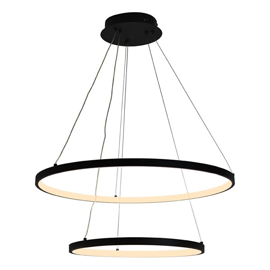 LED ljusreglerad ljuskrona på textilsladd LED/75W/230V 3000-6500K diameter 60 cm + fjärrkontroll