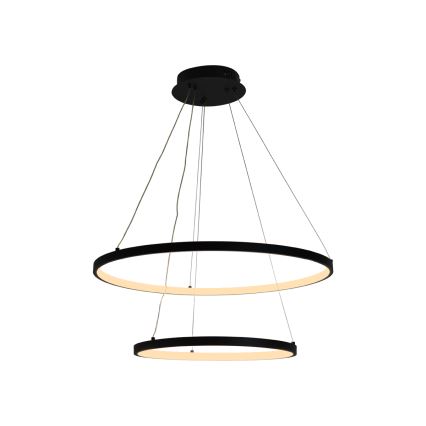 LED ljusreglerad ljuskrona på textilsladd LED/75W/230V 3000-6500K diameter 60 cm + fjärrkontroll
