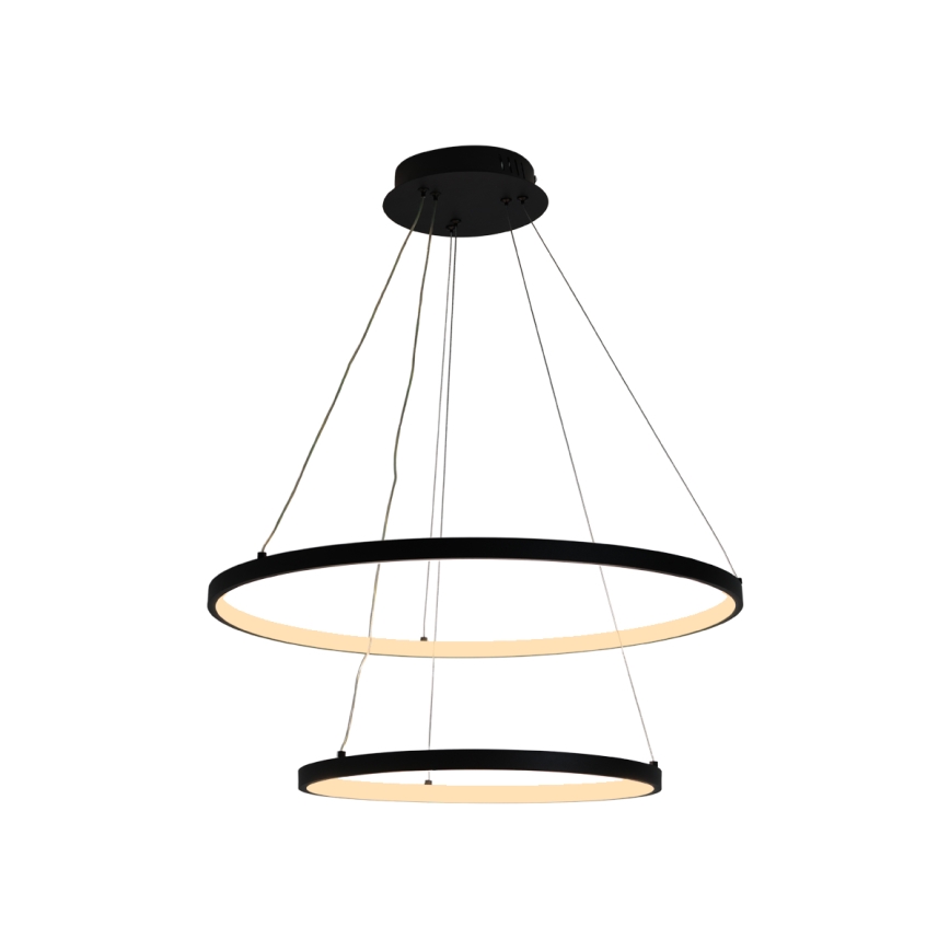 LED ljusreglerad ljuskrona på textilsladd LED/75W/230V 3000-6500K diameter 60 cm + fjärrkontroll