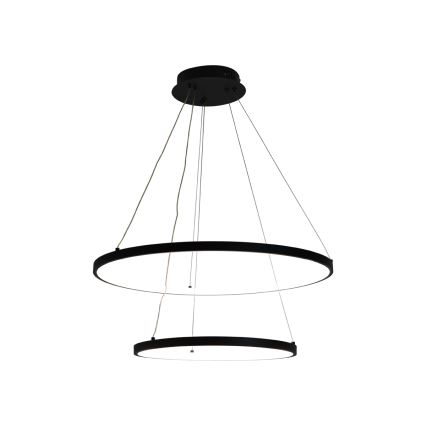 LED ljusreglerad ljuskrona på textilsladd LED/75W/230V 3000-6500K diameter 60 cm + fjärrkontroll