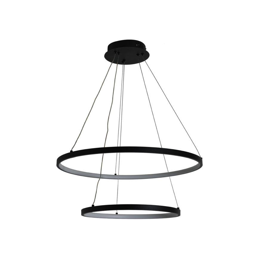 LED ljusreglerad ljuskrona på textilsladd LED/75W/230V 3000-6500K diameter 60 cm + fjärrkontroll