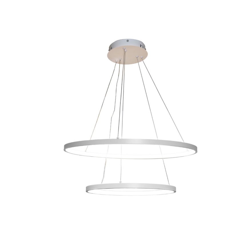 LED ljusreglerad ljuskrona på textilsladd LED/75W/230V 3000-6500K diameter 60 cm + fjärrkontroll