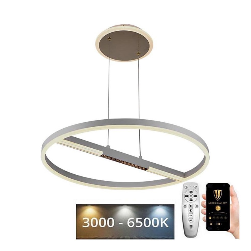 LED ljusreglerad ljuskrona på textilsladd LED/75W/230V 3000-6500K + fjärrkontroll