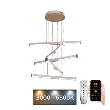 LED ljusreglerad ljuskrona på textilsladd LED/75W/230V 3000-6500K + fjärrkontroll