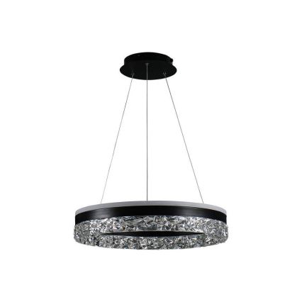 LED ljusreglerad ljuskrona på textilsladd LED/80W/230V 3000-6500K svart + fjärrkontroll