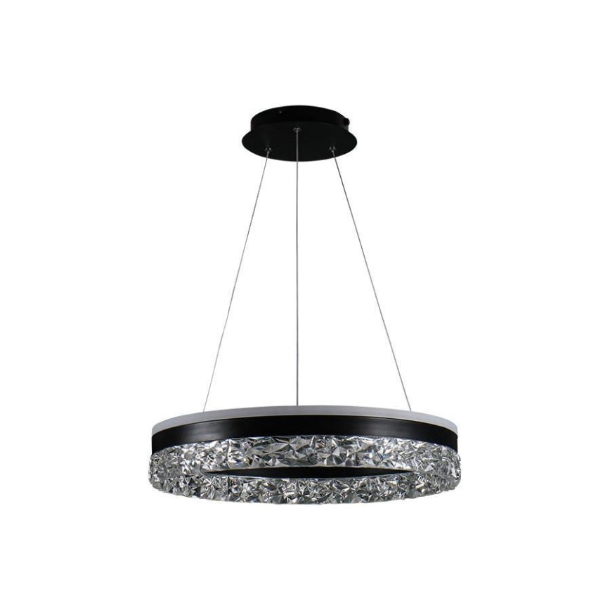 LED ljusreglerad ljuskrona på textilsladd LED/80W/230V 3000-6500K svart + fjärrkontroll