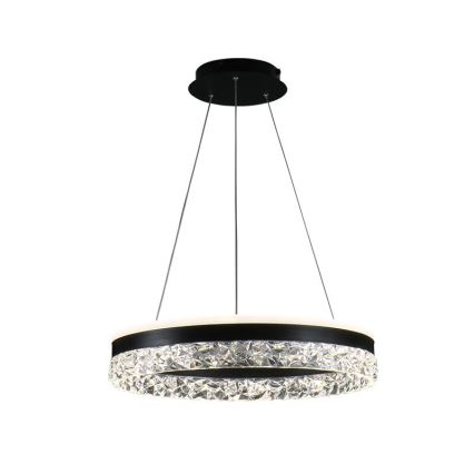 LED ljusreglerad ljuskrona på textilsladd LED/80W/230V 3000-6500K svart + fjärrkontroll