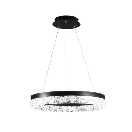 LED ljusreglerad ljuskrona på textilsladd LED/80W/230V 3000-6500K svart + fjärrkontroll