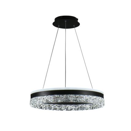 LED ljusreglerad ljuskrona på textilsladd LED/80W/230V 3000-6500K svart + fjärrkontroll