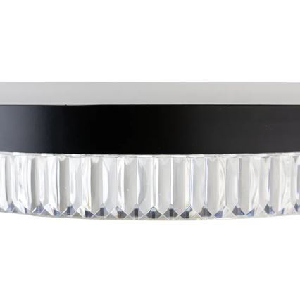 LED Ljusreglerad kristall ljuskrona på snöre LED/80W/230V 3000-6500K svart + fjärrkontroll