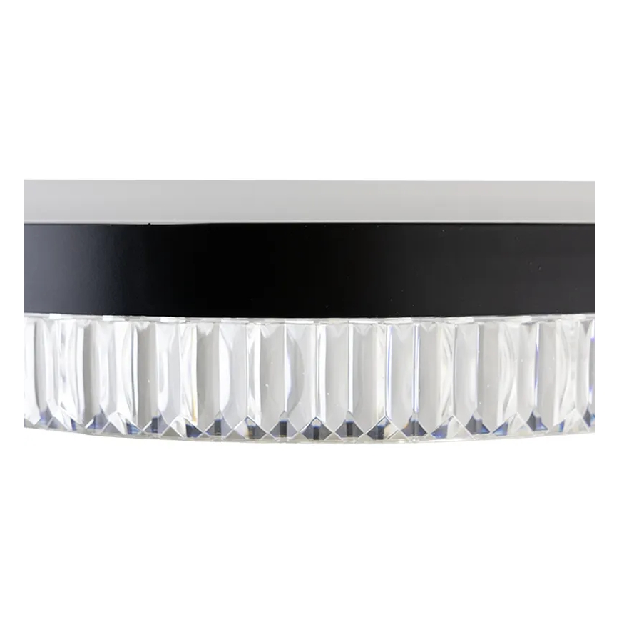 LED Ljusreglerad kristall ljuskrona på snöre LED/80W/230V 3000-6500K svart + fjärrkontroll