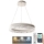 LED ljusreglerad ljuskrona på textilsladd LED/80W/230V 3000-6500K vit + fjärrkontroll