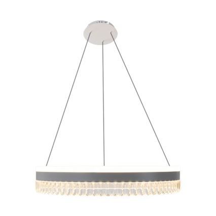 LED Ljusreglerad kristall ljuskrona på snöre LED/80W/230V 3000-6500K vit + fjärrkontroll