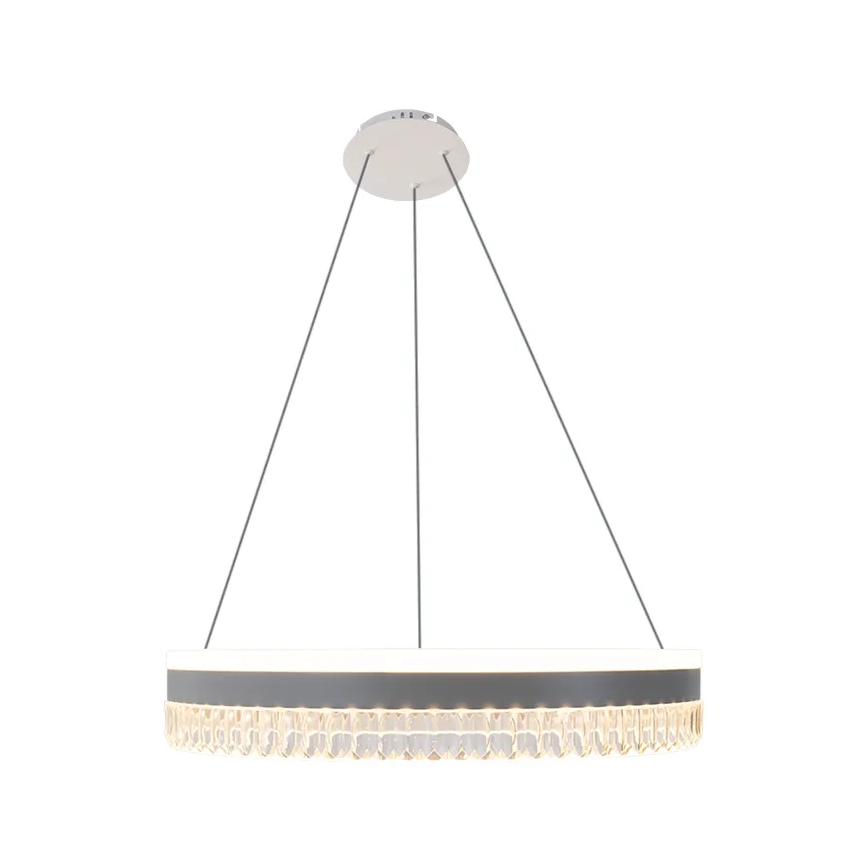LED Ljusreglerad kristall ljuskrona på snöre LED/80W/230V 3000-6500K vit + fjärrkontroll