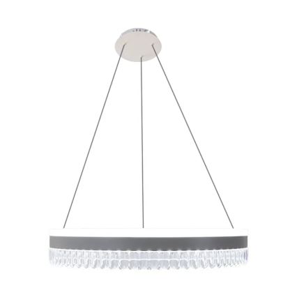 LED Ljusreglerad kristall ljuskrona på snöre LED/80W/230V 3000-6500K vit + fjärrkontroll