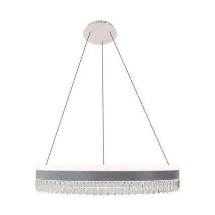 LED Ljusreglerad kristall ljuskrona på snöre LED/80W/230V 3000-6500K vit + fjärrkontroll