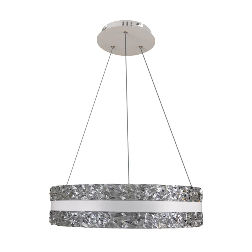 LED Ljusreglerad kristall ljuskrona på snöre LED/80W/230V 3000-6500K vit + fjärrkontroll
